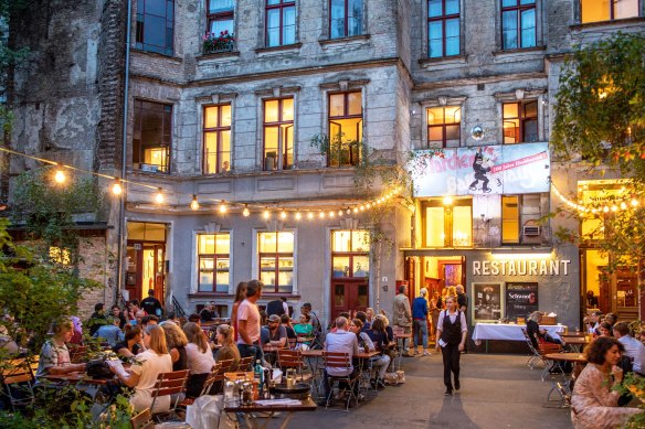 Diners enjoying a night out at Clarchens Ballhaus, which opened in 1913.