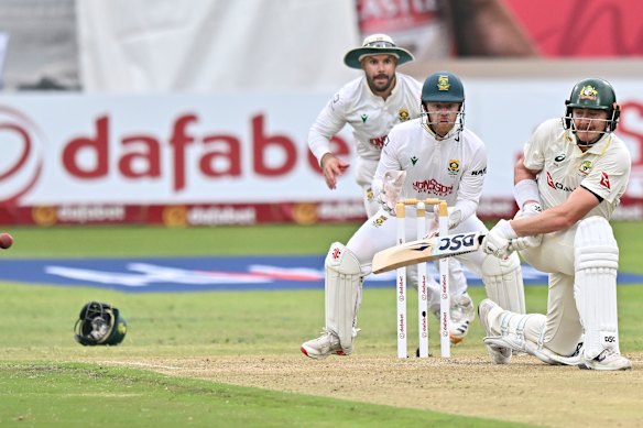 Matthew Renshaw bats on day one.
