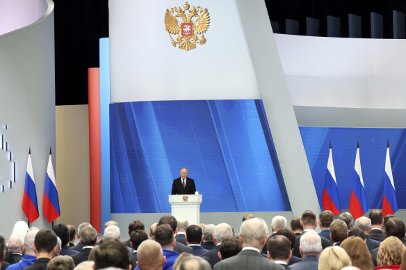 During his state-of-the-nation address, Putin warned the West against deeper involvement in the Russia-Ukraine war.