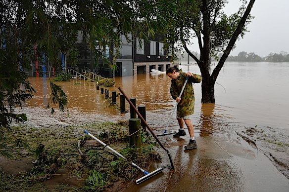 Flood-affected towns in northern NSW are expected to face strong winds next week. 