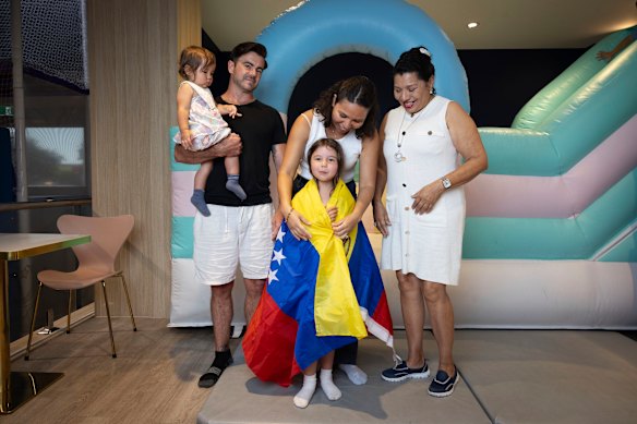 Australian-Venezuelan family the Giovannuccis, of Wollongong, NSW. They feel that now there is hope for Venezuela.