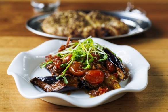Jamsheed Wines’ eggplant mtabak: a little sweet and profoundly satisfying.