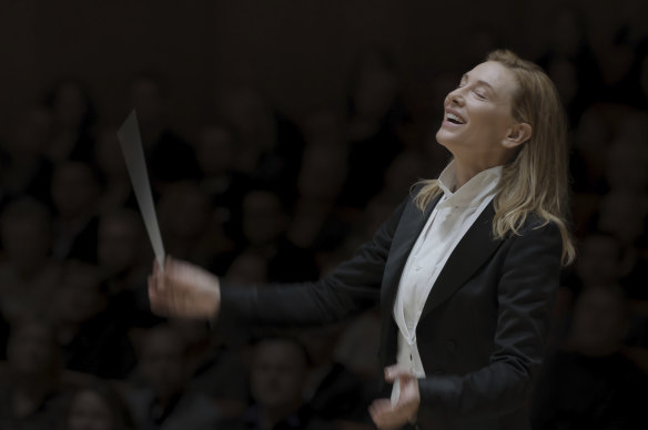Cate Blanchett stars as a conductor in the film <i>Tár<i/>.