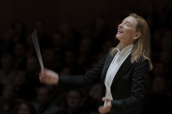 Cate Blanchett in a scene from upcoming movie Tar, in which she plays conductor Lydia Tar.