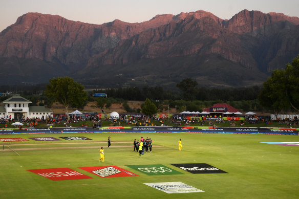 The picturesque ground in Paarl played host to Australia’s World Cup opener.