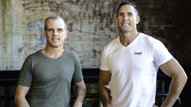 Travello creators Mark Cantoni and Ryan Hanly, who are now based in Brisbane.