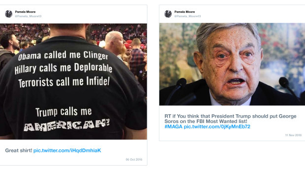 Examples of tweets sent by a prominent Russian-linked troll, provided by Twitter.