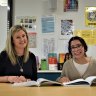 School of Special Educational Needs Medical and Mental Health science teacher Lisa Price with ex-student Jessica Sharma, now studying nursing at ECU.