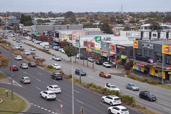 East Hampton’s shopping strip.