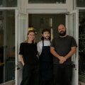 Emma Pegrum, Branden Scott and Tom van Beem of Wines of While.