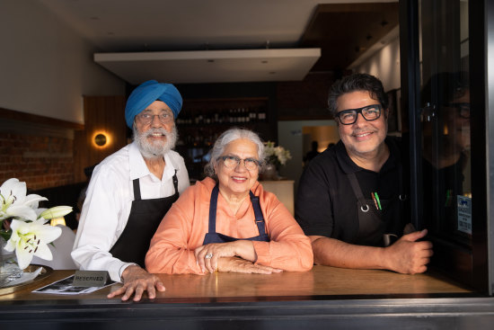 Ravnish Gandhi with his parents Jaspal and Arvind Gandhi.