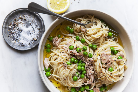 Adam Liaw’s tuna spaghetti recipe makes the most of canned fish.