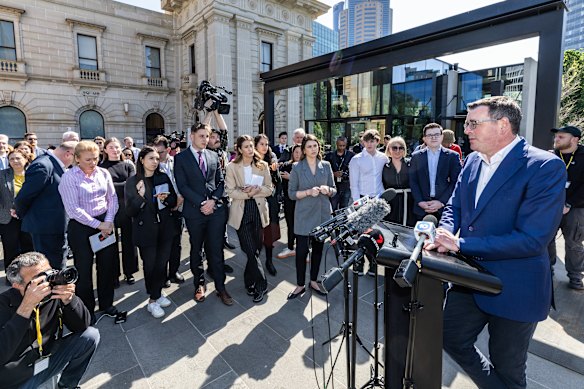 The Labor leader has been Victorian premier for nine years.