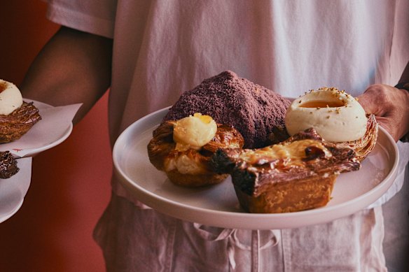 An assortment of pastries from Tenacious Bakehouse are available.