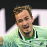 Daniil Medvedev beat hometown fan favourite Nick Kyrgios in the second round.