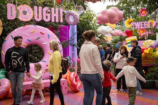 Candyland installation at The Grounds in Alexandria in 2023.
