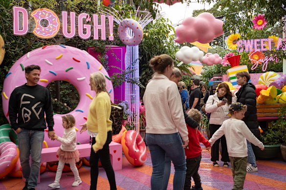 Candyland installation at The Grounds in Alexandria in 2023.