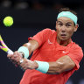 Rafael Nadal in Australia earlier this month.