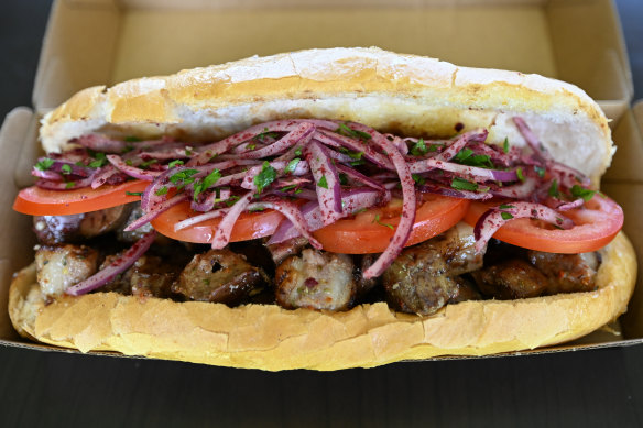 Ciger (lamb’s liver) kebab.