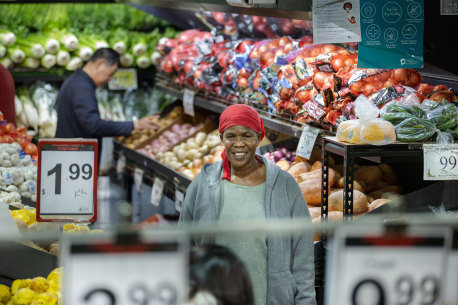 Shoppers at Dandenong Market.