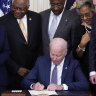 Joe Biden signs Juneteenth bill, creating holiday to mark US slavery’s end