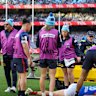 Melbourne's doctors assess Brody Mihocek.