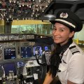 Loves flying into Sydney … pilot with Virgin Jade Reinbott.