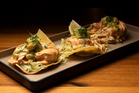 Prawn tostadas.