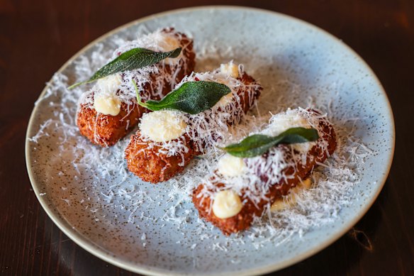 Wagyu shin and cheddar croquettes.