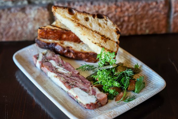 Pork hock and chicken terrine.