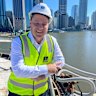 Lord Mayor Adrian Schrinner said construction of the Kangaroo Point bridge and metro have caused a temporary “blip” in emission, but will drive down the city’s carbon footprint longterm. 