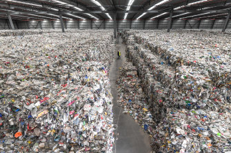 A Melbourne warehouse where thousands of tonnes of waste is dumped.