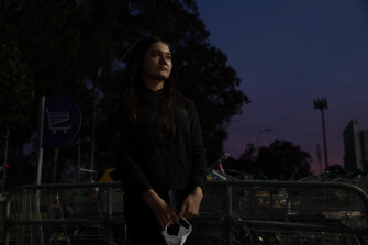 Shahida Haydari has been working six days a week at Woolworths since the pandemic struck, so that she can continue paying her university fees.
