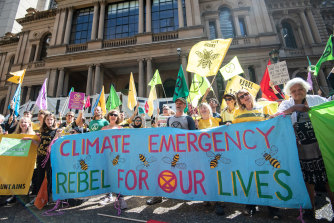 An Extinction Rebellion protest calling for stronger action to reduce climate change.