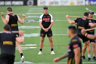 Ivan Cleary casting his eye over the troops.