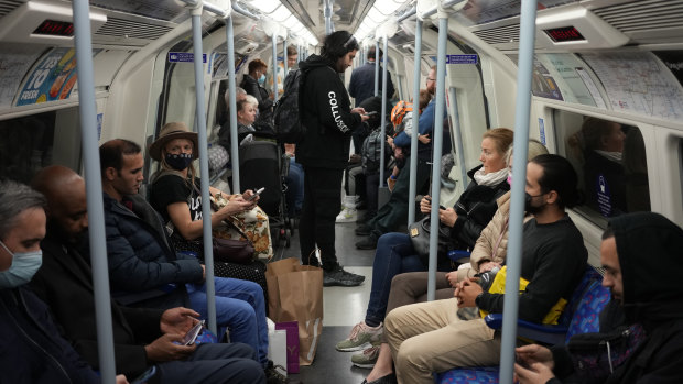 Masks are not mandatory in England except for in the London Underground, which suffers from low compliance.