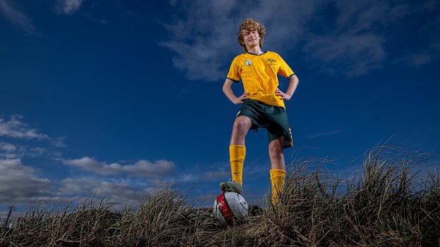 Orlando Sinn, 17, will represent Australian in the Transplant Football World Cup next month.