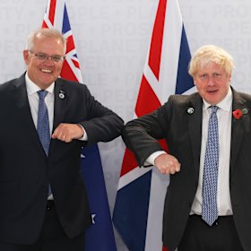 Prime Minister Scott Morrison meets with UK Prime Minister Boris Johnson.