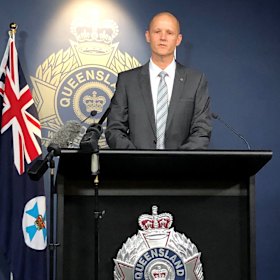 Detective Inspector Mark Thompson speaking on Friday about the two-month investigation into Dr Dunne's death.