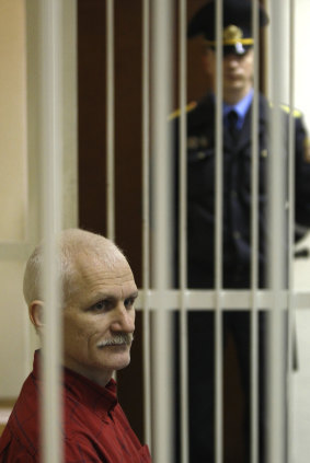 Jailed Belarusian activist Ales Belyatski will share the 2022 Nobel Peace Prize.