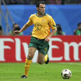 Kevin Muscat at the 2005 Confederations Cup with the Socceroos.