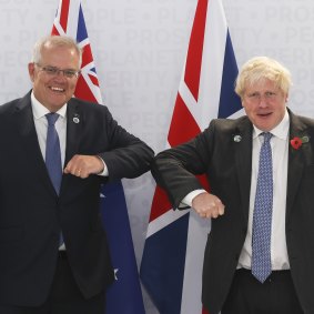 Prime Minister Scott Morrison meets with UK Prime Minister Boris Johnson.