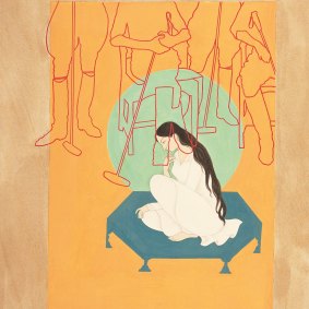 Nusra Latif Qureshi, Justified behavioural sketch 2002, gouache and ink on wasli paper. Collection of Queensland Art Gallery | Gallery of Modern Art. © Nusra Latif Qureshi 
