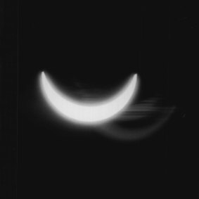 Approaching totality: another view of the eclipse from the Herald offices on October 23, 1976.