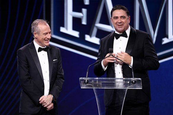Garry Lyon (right) was shocked by Goodwin’s departure.