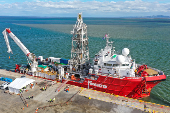 The Fugro Mariner will spend the next five weeks at sea.
