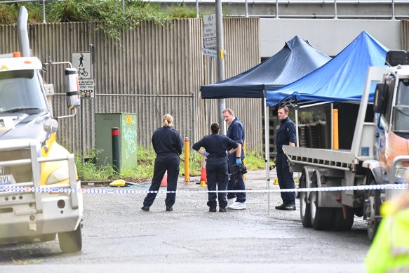 Police establish a crime scene in Holroyd in Sydney’s west after Mohammad Chami’s body was found.
