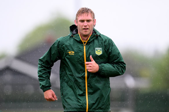 Lindsay Smith at Kangaroos training last month.