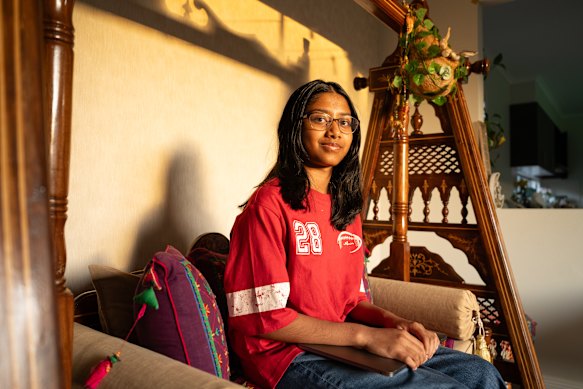 Manha Sarker is one of thousands of students taking the 2025 selective schools test.