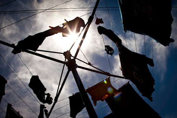 Drying your clothes on the line is free and environmentally sustainable.